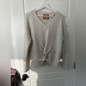 Scotch & Soda Cream/Oatmeal Grey V-Neck Sweater